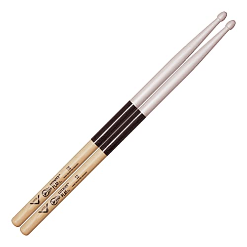 Vater VEP5BW Extended Play Series 5B Wood Tip Drum Stick, Hickory Wood