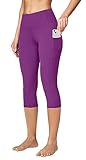 Ewedoos Womens Yoga Pants with Pockets Capri Leggings for Women Tummy Control Workout Leggings Compression Capris Pants