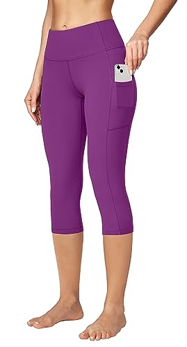 Image of Ewedoos Capri Leggings for Women High Waisted Yoga Pants with Pockets for Women Tummy Control Workout Leggings Yoga Capris