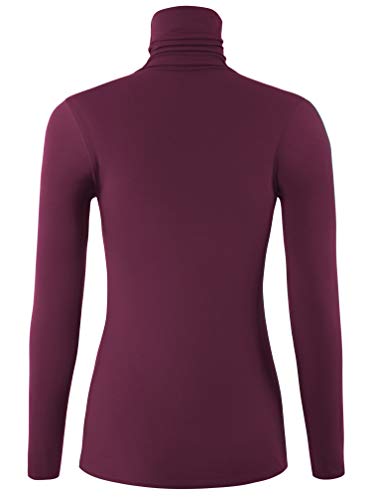 Image of AUHEGN Women's Long Sleeve Lightweight Turtleneck Top Pullover Casual Active Layer Tops Shirts