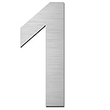 [page_title]-MOCAVI HS10 Hausnummer Edelstahl V4A selbstklebend Höhe 5,5-7,5 cm Edelstahl-Haustürnummer modern, Hausnummer:1