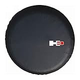 EIGIIS Universal Hummer H3 Soft Spare Tire Cover Leather Waterproof Dust-Proof Thicken H3 Wheel Protectors Covers (17 in (32
