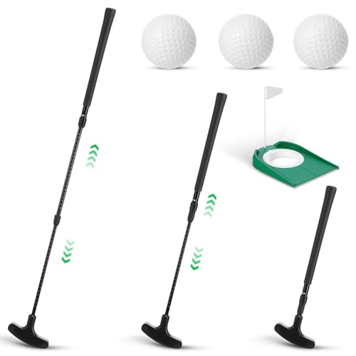 Putter de golf réglable Leitee : lot de 5 clubs de putting bidirectionnels