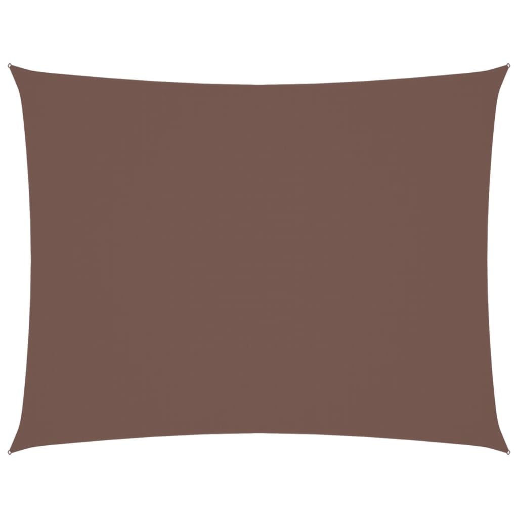Voile d'ombrage rectangulaire marron en tissu Oxford 2x3,5m étanche pour terrasse