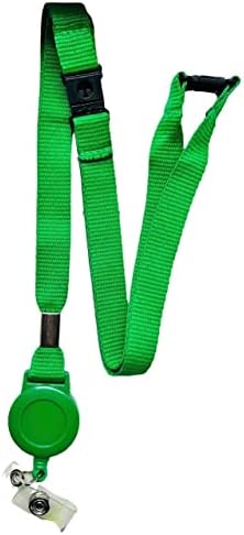 Colourful 15mm Lanyard with Triple (3 Point) Safety Breakaway & Retractable Integrated Badge Reel (Rainbow, 1 Lanyard)