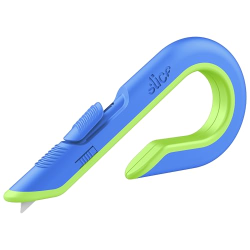 Slice Box Cutter, Heavy Duty Utility Knife, Safe Ceramic Blade Lasting 11x Longer than Metal, Blue, 1 Pack