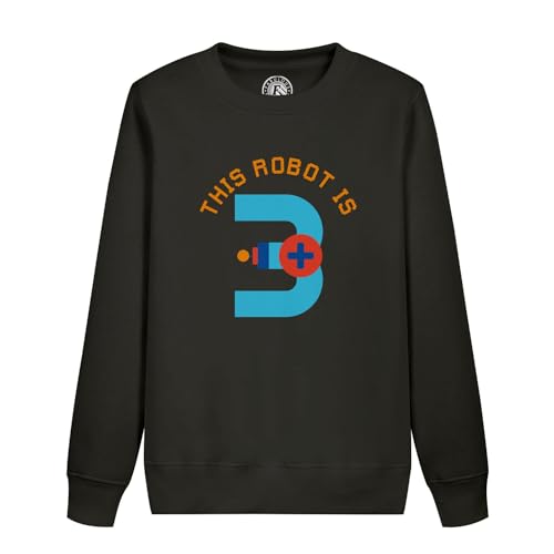Sweatshirt enfant robot confortable et résistant pour fête anniversaire
