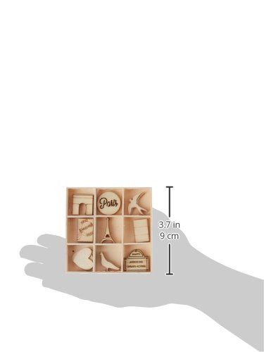 Artemio 2,5 cm Mini Parigi Forme di Legno, Beige