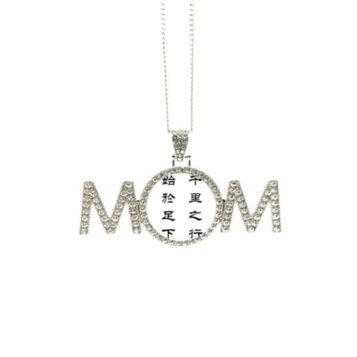 Collier citation inspirante bijou message gravé idée cadeau fête des mères pour maman