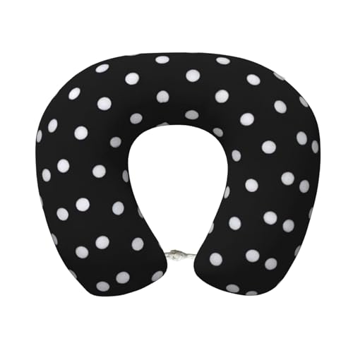 Almohada cervical de espuma con funda negra y blanca miniatura 1