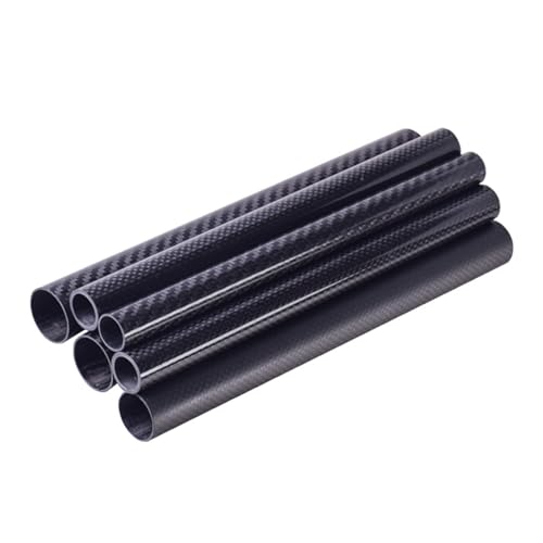 3 PCS Length is 330mm 3K Carbon Fiber Tube Diameter 24mm 25mm 26mm 27mm 28mm 29mm for RC Model Aircraft Drone Accessories Carbon Fiber Square Tube(24x22 Twill Matte)