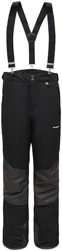 BenBoy Damen Skihose Schneehose Wasserdicht Warm Gefüttert Abnehmbaren | Softshellhose Hosenträgerhose mit Verstellbarer Latzhose Outdoorhose Winddicht Snowboardhose Winter