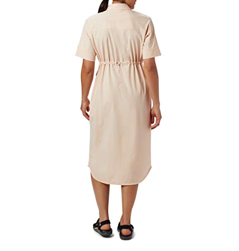 Columbia Vestido feminino de lenha cruzando, cambraia de nuvem pêssego, pequeno