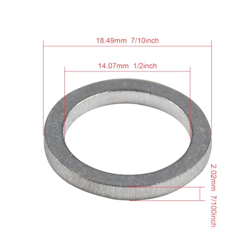 Image of 6PCS 90430-14M09-00 Oil Drain Plug Gasket, 90430-14228-00 Crush Washer Seal Ring Compatible with Yamaha Outboard F15 F20 F25 F30 F40 F50 F60 F70 F80 F100 F115 F150 F200 F225