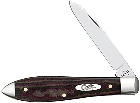 Case xx Rustic Red Richlite Tear Drop Gent Stainless Pocket Knife Knives 13627