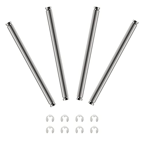 Weishuji Hinge Pin Lower 4 X 45Mm, Suspension Arm Hinge Pin, Suspension Arm Round Pin For 1/10 Traxxas Rustler/Stampede/Bandit/Slash 2Wd / Nitro Slash, Replacement Of Parts 2640, 4 Pieces #TOP6