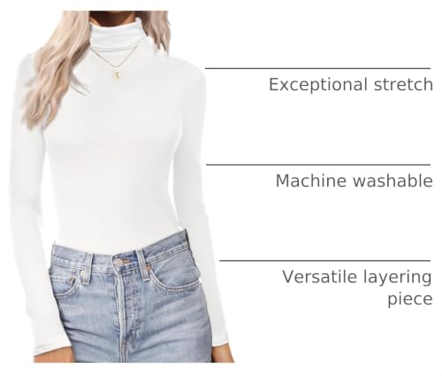 Turtleneck Tops for Women Long Sleeve Base Layer Thermal Underwear Shirts - image 4