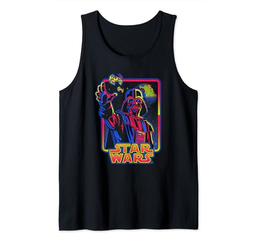 Camiseta de Darth Vader Star Wars negra con diseño reach poster retro de verano para hombre