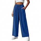 xiaoleilemon Plus Size Wide Leg Pants Women Casual...