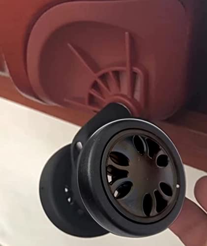 Suitcase Wheels Replacement 360 Spinner Luggage Travel Wheel Kits Double Accessories Universal Rubber Swivel Trolley Casters Bearings Repair Tools Set Rotating Flexible Quietness (4PCS (55x15mm))3