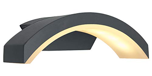 Long Life Lamp Company Modern Outdoor External LED Garden Wall Light Downwards Arch Warm White ZLC338WW