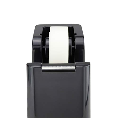 ABEL SimpleWork Desktop Tape Dispenser, Black, 1 in Core, Non-Skid Weighted Base, Tape Cutter for Office, Home, School, and Crafts - Image 3