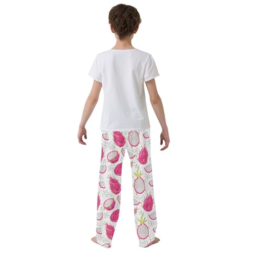 Summer Pitaya Boys Long Pants Soft Trousers Elastic Waist Kids Lounge Bottoms with Pockets S-XL3