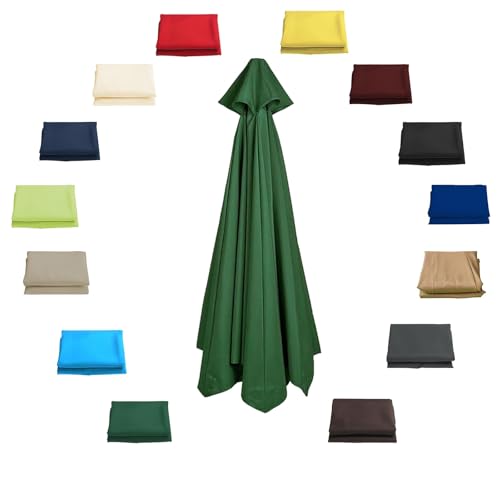 2.0m 2.30m 2.7m 3.0m Outdoor Patio Umbrella Replacement Canopy for 6 Ribs/8 Ribs, Umbrella Replacement Top Cover UV Protection Waterproof, Parasol Cloth Standby for Garden, Deck(Turquoise,2.30m/6 Arms