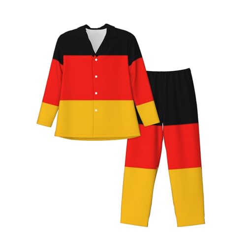 Pyjama homme Allemagne en coton avec pantalon de détente pour nuit et voyage