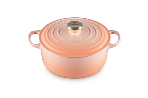 Le Creuset - Cacerola redonda de ferro fundido, 24 cm, 4,2 L, pesca