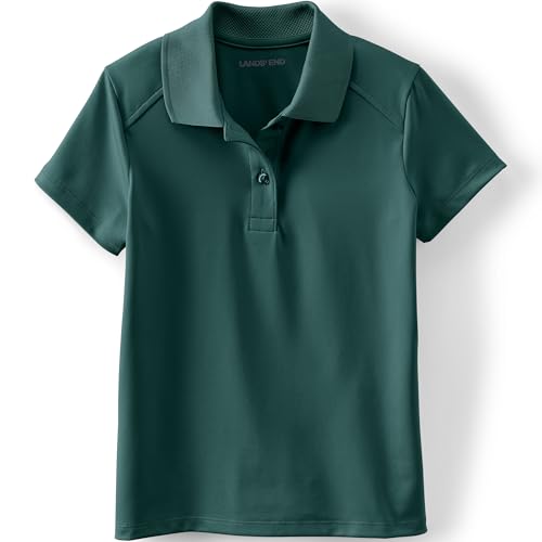 Lands' End School Uniform Girls Short Sleeve Feminine Fit Rapid Dry Polo Shirt3