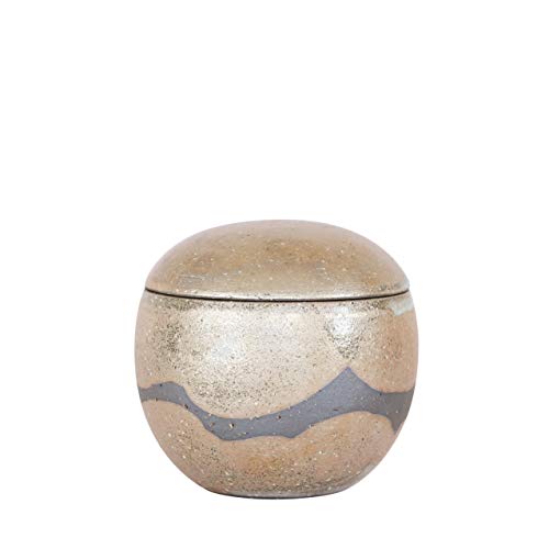 信楽焼の手元供養用ミニ骨壷 ふるさと・風 球型タイプ/Sサイズ 納骨袋付