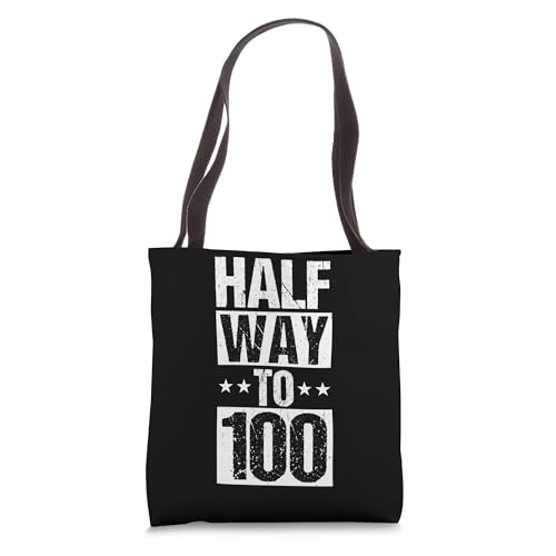 Bolsa Tote HALF WAY TO 100 50th Birthday Humor miniatura 1
