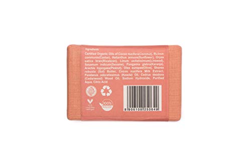 Image of Rustic Art Organic Kewda Soap | Coconut Milk, Sal Butter | Dry to Normal Skin | Coldprocessed | Nourishing | For Women & Men | 100g