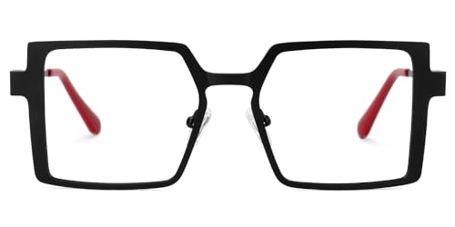 Image of VOOGLAM Stylish Rectangle Blue Light Blocking Glasses for Women Men Anti Eyestrain Dry Eyes Eyewear Elowen