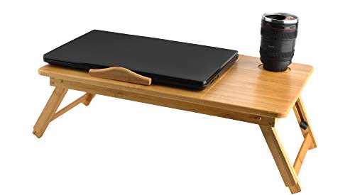 ISO TRADE Accessories PC and Laptops Brand Model Large Size Adjustable Height Portable Foldable Laptop Notebook Desk Tray Table Bed Table with Drawer Size 62.5x34.5x26cm 7974 - Image 4