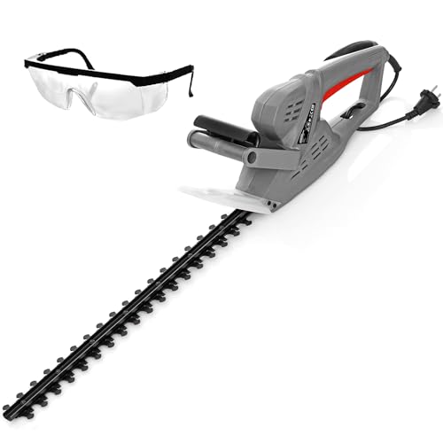 LEHMANN Taille-Haies électrique, Longueur de Lame 45 cm, 16 mm d'écartement des Dents, Puissance maximale 1500 W, Protection Antichoc, Poignée Ergonomique, Léger 2,1 kg, Gris