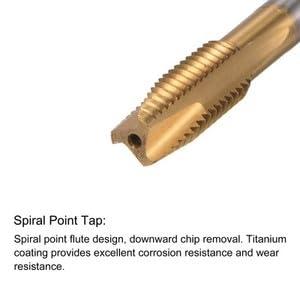 #US M10 x 1.5 Spiral Point Tap 8.5mm Drill Bit High Speed Steel Titanium Plated
