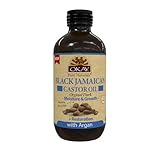 OKAY Pure Naturals Black Jamaican Castor Oil with Argan Oil - Castor for Hair Health, Moisture for Skin, Face, Scalp, Eyelashes, Eyebrows, for Men & Women - 4 Fl Oz Glass Bottle (1 Pack)