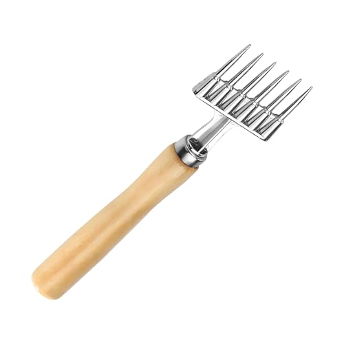 Picador De Hielo Con Mango De Madera - Pica Hielo de Aleación de Aluminio Seguro,Triturador Resistente Para Alimentos Hogar Cocina Bar Camping