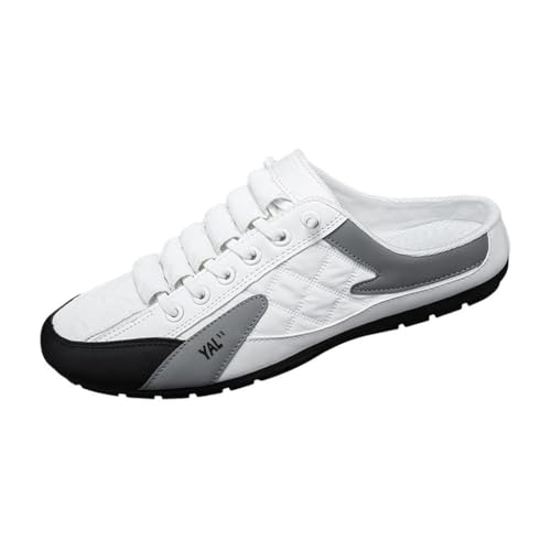Image of MYADDICTION Casual Sports Shoes Loafers Backless Sneakers Men Work Slip on Mule Sneakers 42