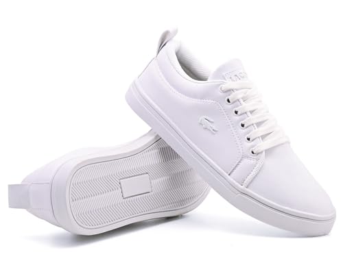 Tênis Masculino Casual Lacosti Sapatênis Social Dia a Dia Estiloso Confortável Couro Sintético (Bran