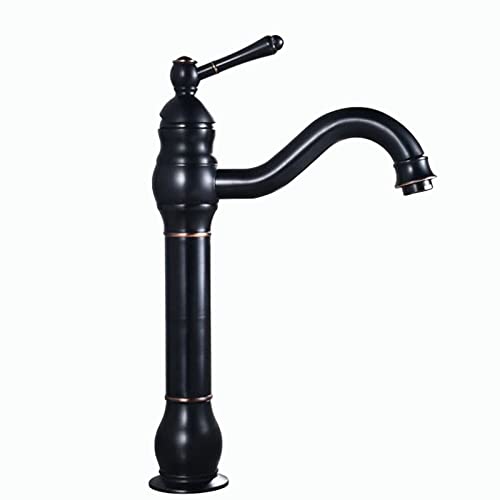 Robinet de salle de bain noir antique mitigeur lavabo