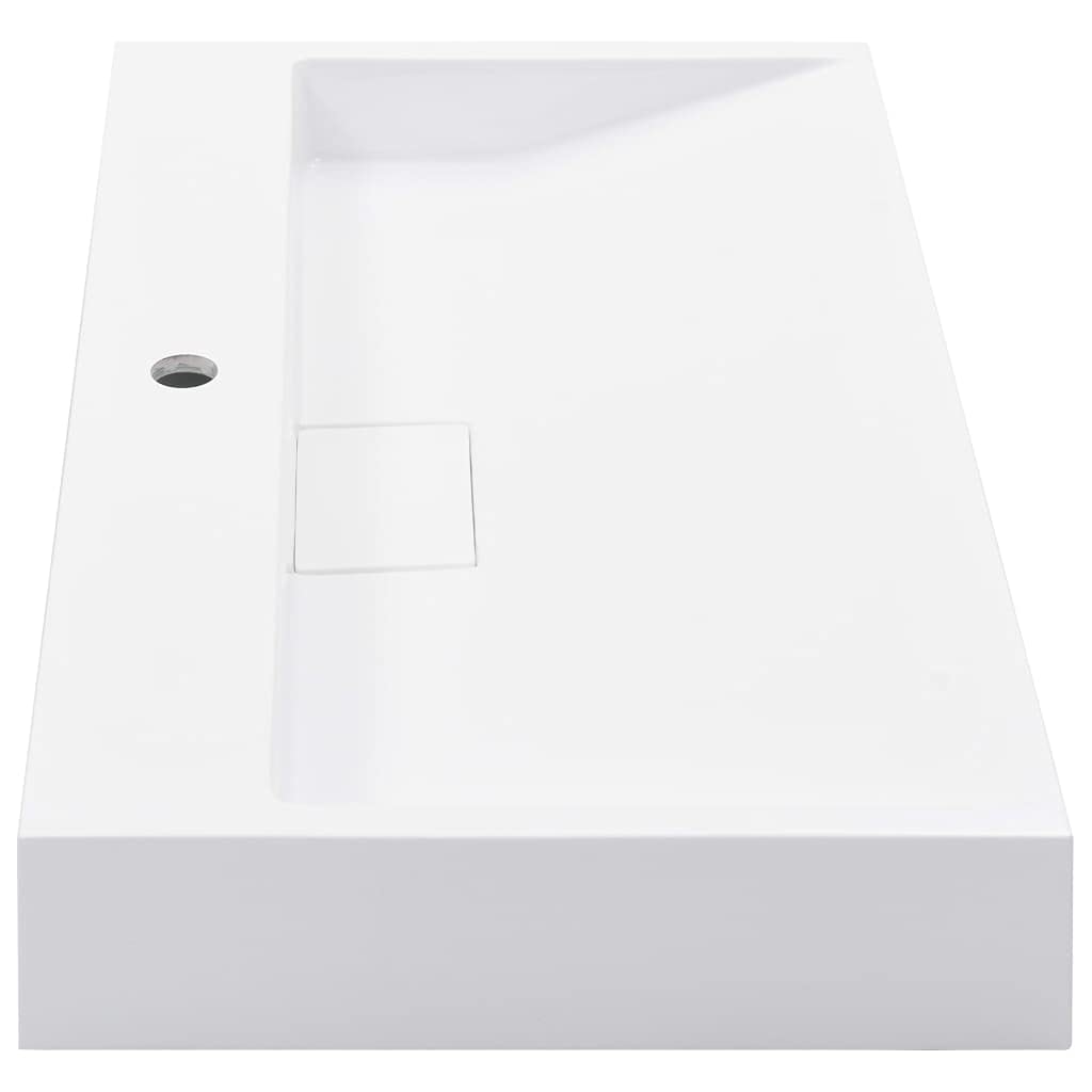 Lavabo de Resina Mineral para Baño o Aseo, Diseño Elegante y Atemporal, Fácil de Limpiar, Ideal como Lavabo Colgante o sobre Mueble, Incluye Materiales de Montaje