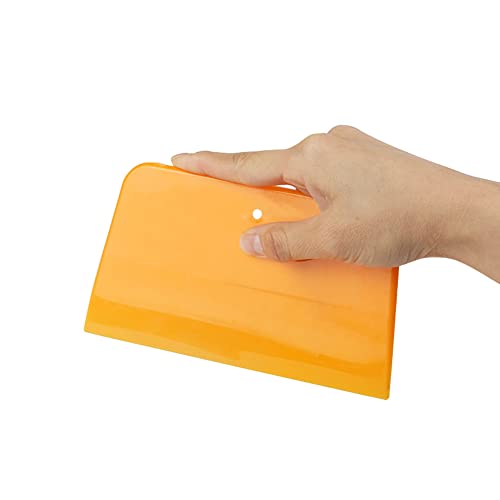 Image of Faddare 15pcs Hard Plastic Body Filler Spreader Caulks, 4 /5 / 6 Inch DIY Craft Paint Auto Body Spreader Car Body Filler Spreader Bondo Spreader Tools(Orange)