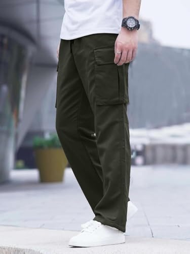 Image of LookMark Men's Cargo Pants Stylish and Comfortable | Men's Cargo Pants with Multiple Pockets | Ideal for Casual Wear, Outdoor Activities, and Everyday Use