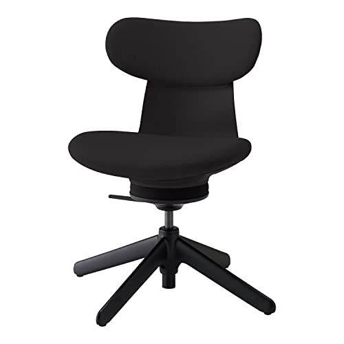 コクヨ オフィスチェア 在宅ワーク イングライフ inglife 座面が360°動く椅子 背クッションタイプ 4本脚 ブラック脚 ローバック 肘なし ブラック【2梱包】C05-B10CCL-BKB6B61【お客様組立】