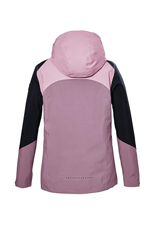 killtec Mädchen Funktionsjacke ist wasserdicht/Regenjacke mit Kapuze KOS 150 GRLS JCKT, rosenholz, 152, 43019-000