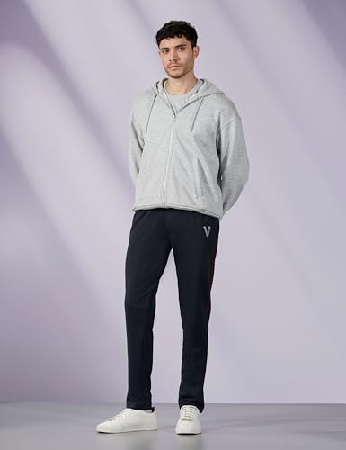 Van Heusen Men's Regular Fit Mid Rise Athleisure Smart Tech Trackpants - Easy Stain Release, Anti Stat, Ultra Soft
