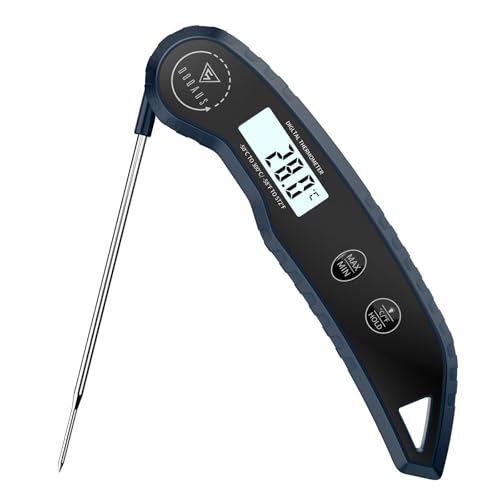 DOQAUS Thermomètre Cuisine, Lecture Instantanée en 3s, Précision ±0,5°C, LCD Rétroéclairage & Calibration, Termometre Cuison Pour Viande, BBQ, Café,...
